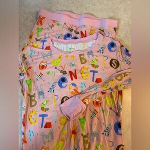 Little Sleepies Colorful Alphabet Kids Pajama Set